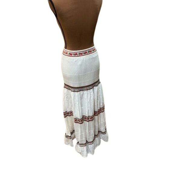 Anthropologie Cecilia Prado White “Lori” Tiered Maxi Skirt - Picture 3 of 10